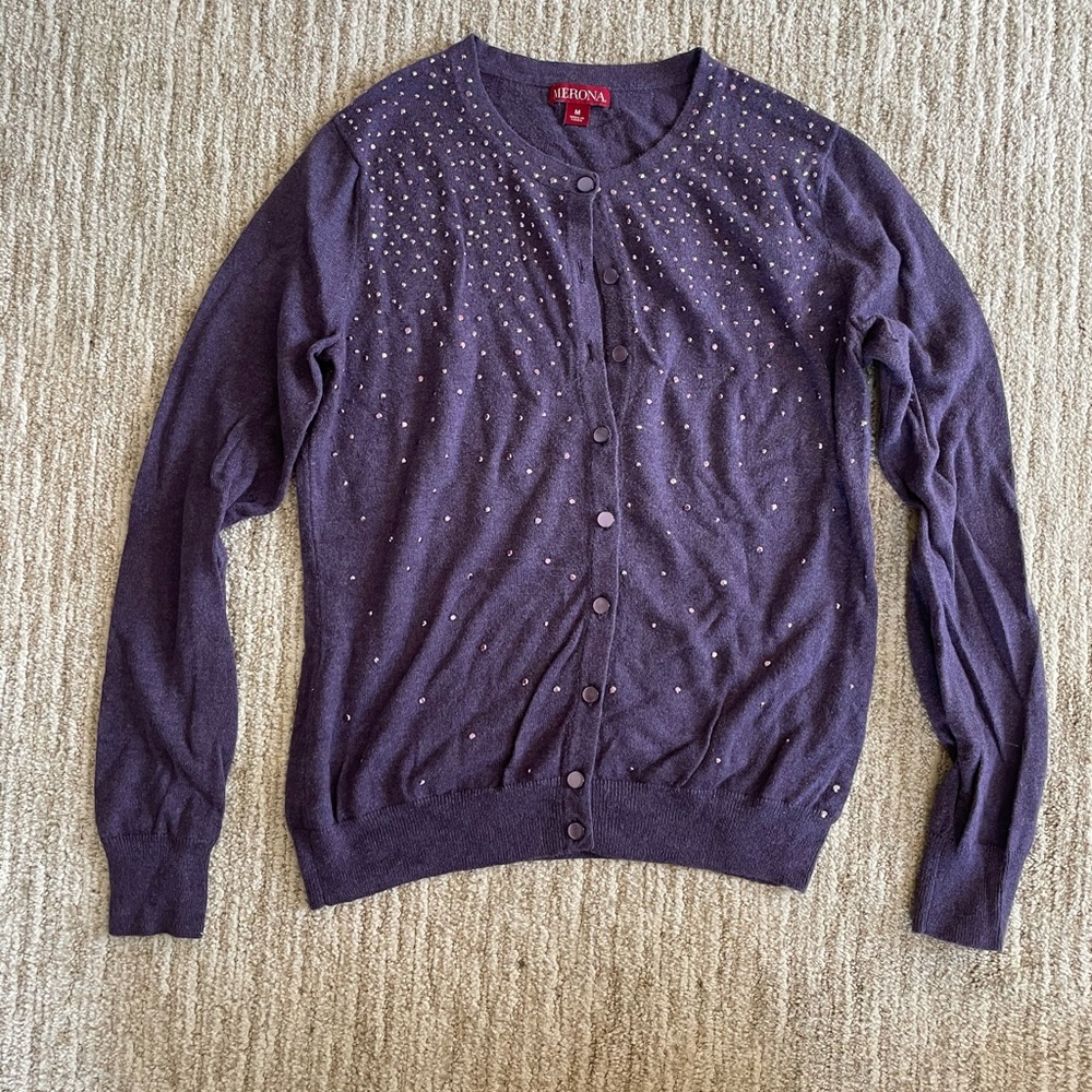 Merona purple cardigan